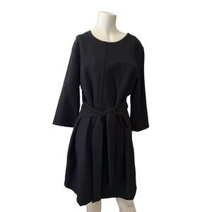 Vince Camuto black dress 10 3/4 sleeve office career swing church professor work